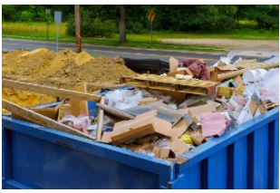 rubbish in mixed heavy waste bin