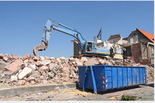 a mixed heavy waste on construction site