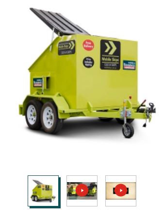 mobile trailer skip bin