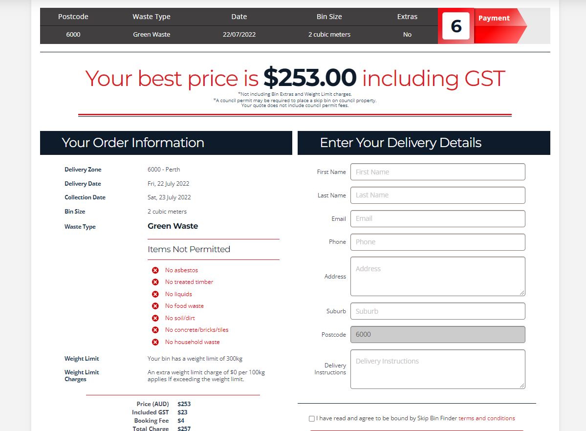 green waste price