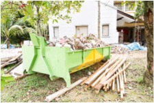 building waste in skip bin