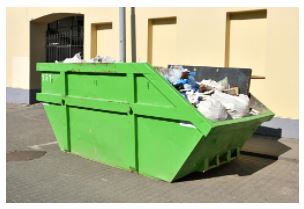 skip bin on Sydney premise