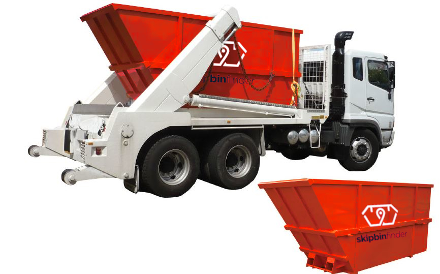 truck with Box Hill skip bin