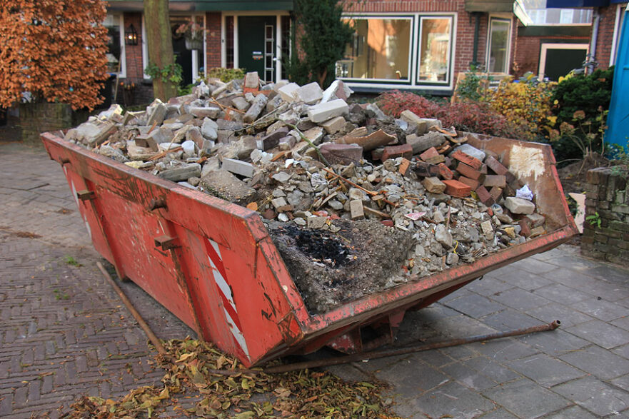 skip bin fill of waste